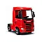 Sarkana elektriskā kravas automašīna Scania 500R HL698
