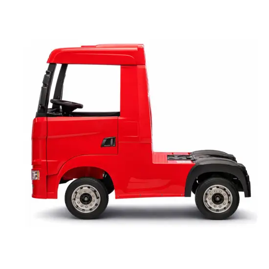 Sarkana elektriskā kravas automašīna Scania 500R HL698 Puspiekabes