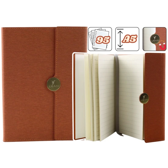 Brūna A5 magnētiskā piezīmju grāmatiņa Piezīmjdatori