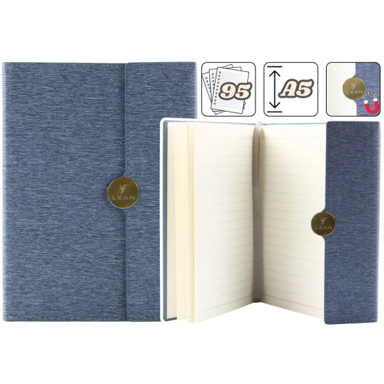 Pelēka magnētiska A5 blociņš Piezīmjdatori