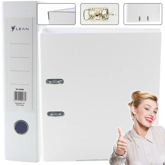 Balta dokumentu mape A4 Mapes un futrāļi