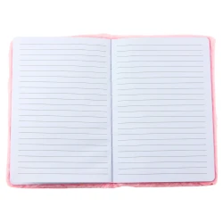 Rozā šķiedras piezīmju grāmatiņa ar zaķi