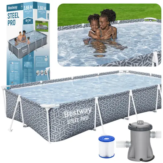 Taisnstūra formas baseins  366 x 201 x 66 cm Bestway 561FV