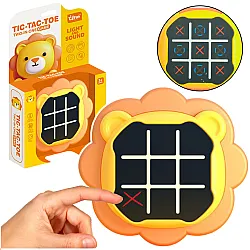 Elektroniczna pomarańczowa gra 3w1 Tic Tac Toe Lew