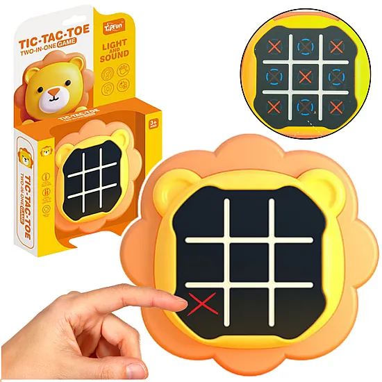 Elektroniczna pomarańczowa gra 3w1 Tic Tac Toe Lew Gry planszowe i sportowe