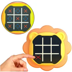 Elektroniczna pomarańczowa gra 3w1 Tic Tac Toe Lew