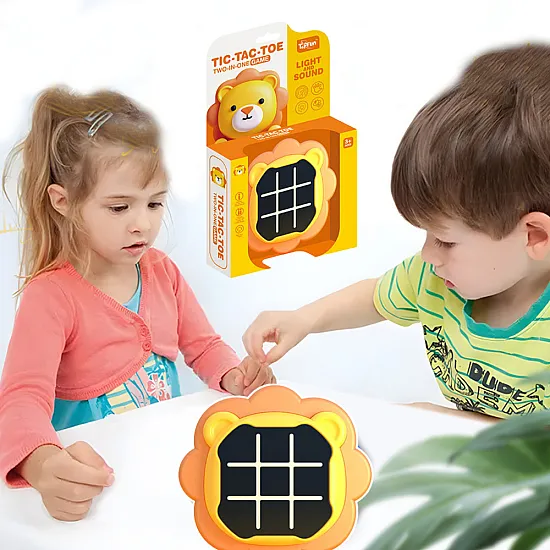 Elektroniczna pomarańczowa gra 3w1 Tic Tac Toe Lew Gry planszowe i sportowe