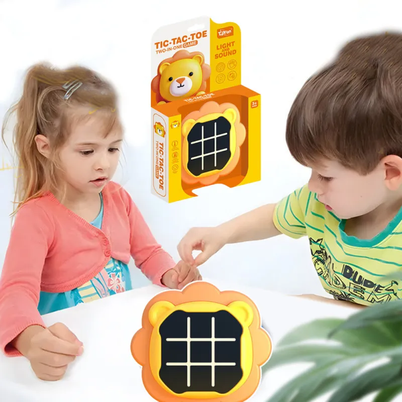 Elektroniskā apelsīnu spēle 3in1 Tic Tac Toe Lion Galda un sporta spēles