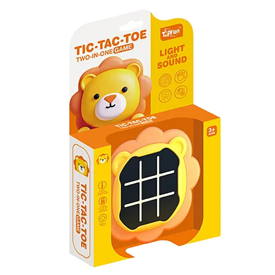 Elektroniczna pomarańczowa gra 3w1 Tic Tac Toe Lew Gry planszowe i sportowe