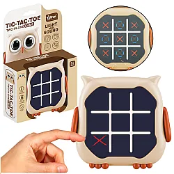 Elektroniska spēle 3in1 Tic Tac Toe Memory Owl Beige
