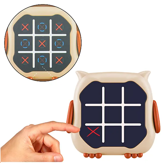 Elektroniska spēle 3in1 Tic Tac Toe Memory Owl Beige Galda un sporta spēles
