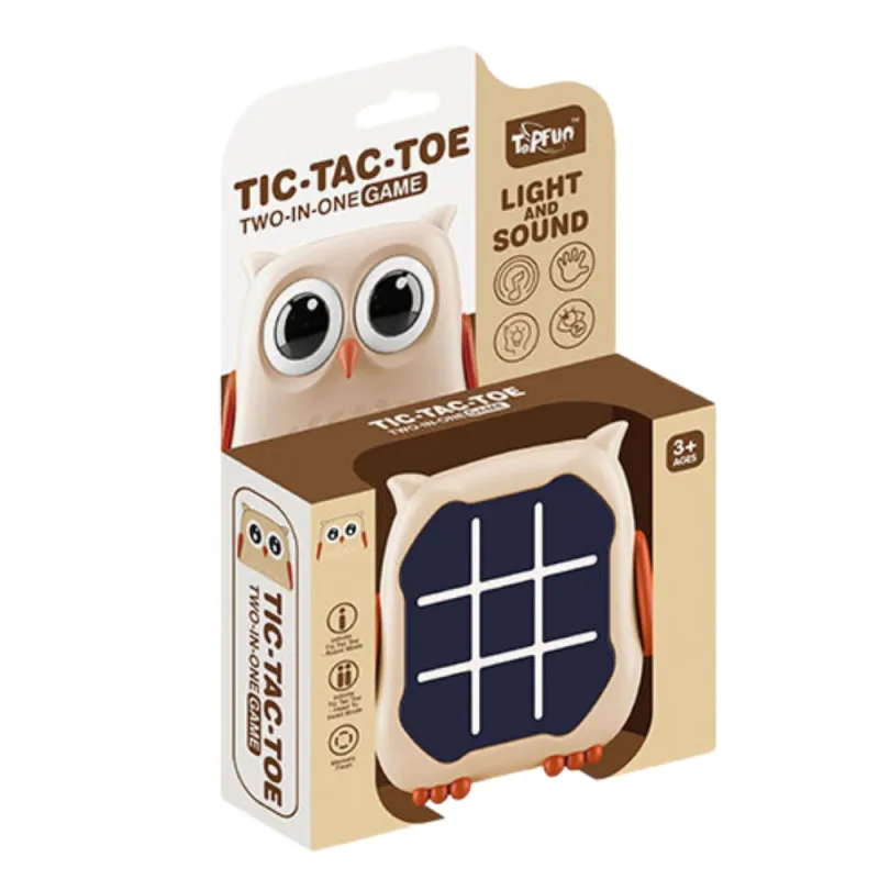 Elektroniska spēle 3in1 Tic Tac Toe Memory Owl Beige Galda un sporta spēles
