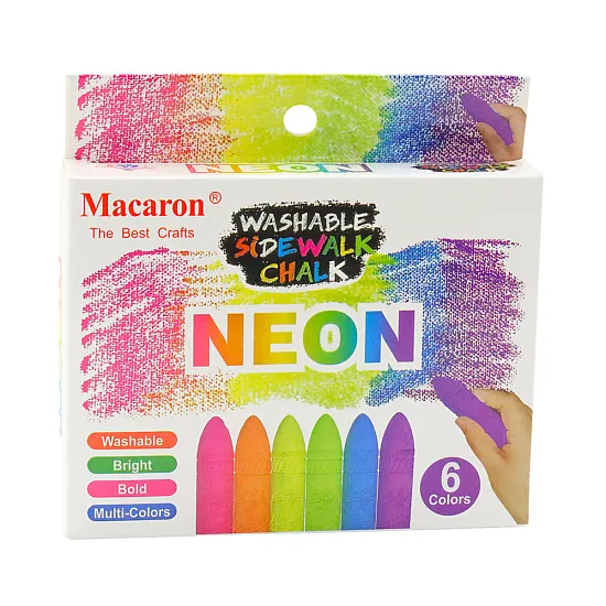 Neonkrāsu krītu komplekts (6 gab.) Zīmuļi un pildspalvas
