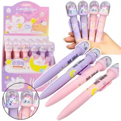 Pildspalva ar vienradža figūru, zila tinte, 0,5 mm