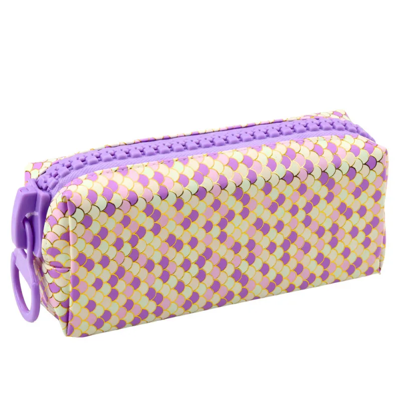 Violets skolas penālis ar nāras zvīņām 21x8 cm Kancelejas preces