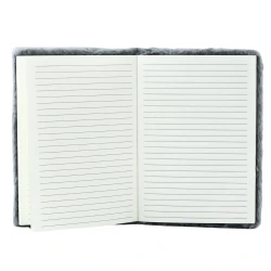 Pelēka piezīmju grāmatiņa ar trusīti A5, 80 lappuses
