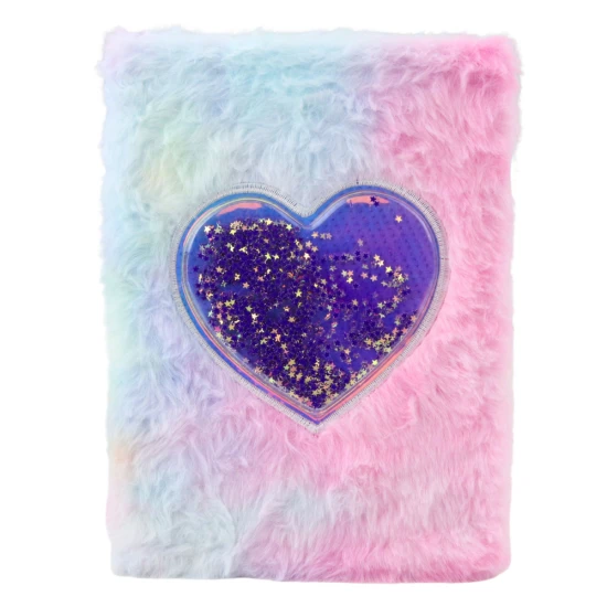 Pastelkrāsota piezīmju grāmatiņa ar līnijām, sirds, A5, 80 lapaspuses Piezīmjdatori