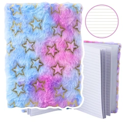 Blociņš ar līnijām, zelta zvaigznītēm un pasteļtoņiem, A5, 80 lappuses