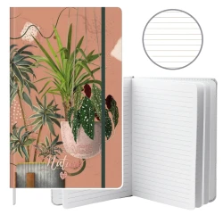 Blociņš ar lapu motīviem, A5, 80 lappuses