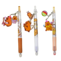 Gēla pildspalva ar piekariņu, zila tinte Kapibara 14,5 cm