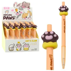 Gelinis rašiklis, mėlynos spalvos rašalas, 15 cm, 0,5 mm Cat's Paw