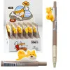 Shiba Puppy dzeltena pildspalva, zila tinte, 0,5 mm Zīmuļi un pildspalvas
