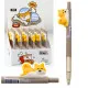 Shiba Puppy dzeltena pildspalva, zila tinte, 0,5 mm