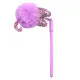 Violetinis gelinis rašiklis su dangteliu ir mėlynu rašalu, 17 cm, 0,5 mm Pieštukai ir rašikliai