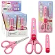 School Scissors With Cover Decorative Pink Bunny 14cm Kancelejas preces