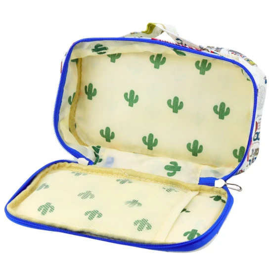 Balts penālis ar papildu kabatiņu, pūces motīvs, 21,5 cm Vimpeļi