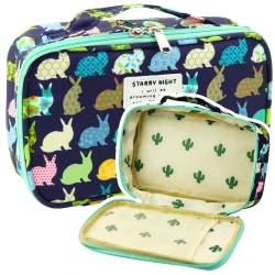 Tumši zils penālis ar papildu kabatiņu 21,5 cm