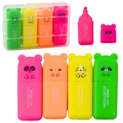 Mini lācīšu marķieru komplekts ar plastmasas vāciņu, 5 gab.