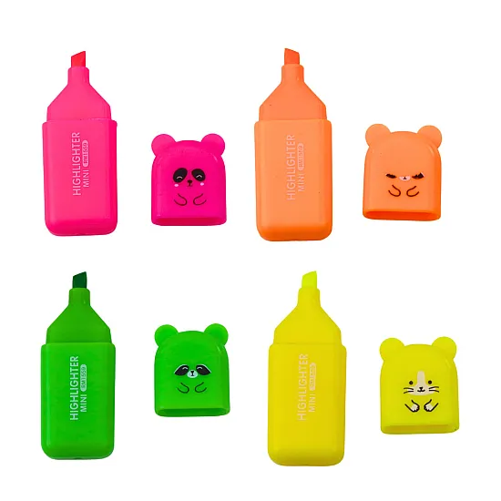 Mini lācīšu marķieru komplekts ar plastmasas vāciņu, 5 gab. Zīmuļi un pildspalvas