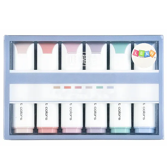 Set of Mini Highlighters Delicate Pastel Colors 6 Pcs Kanceliarinės prekės