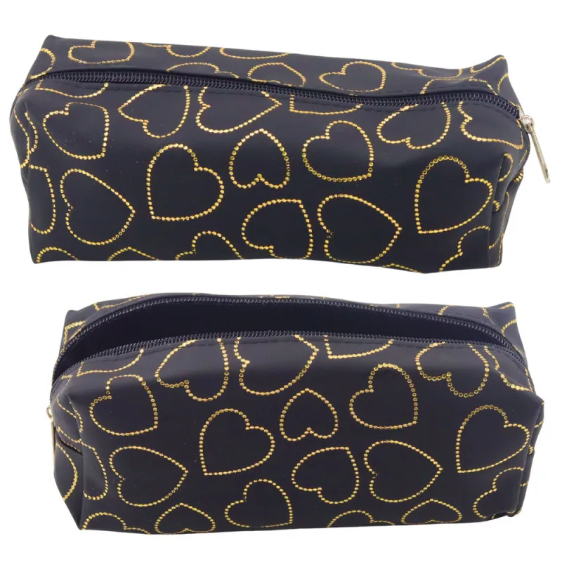 Melns penālis ar vienu nodalījumu Golden Hearts 20 x 8 cm Vimpeļi