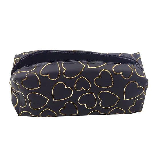 Melns penālis ar vienu nodalījumu Golden Hearts 20 x 8 cm Vimpeļi