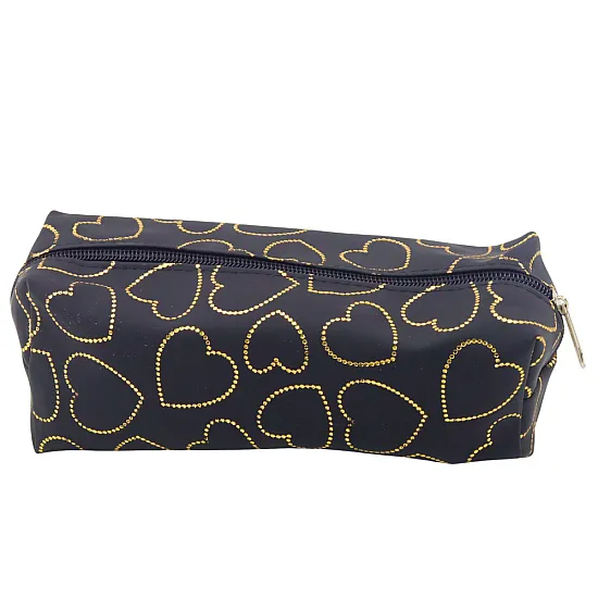 Melns penālis ar vienu nodalījumu Golden Hearts 20 x 8 cm Vimpeļi