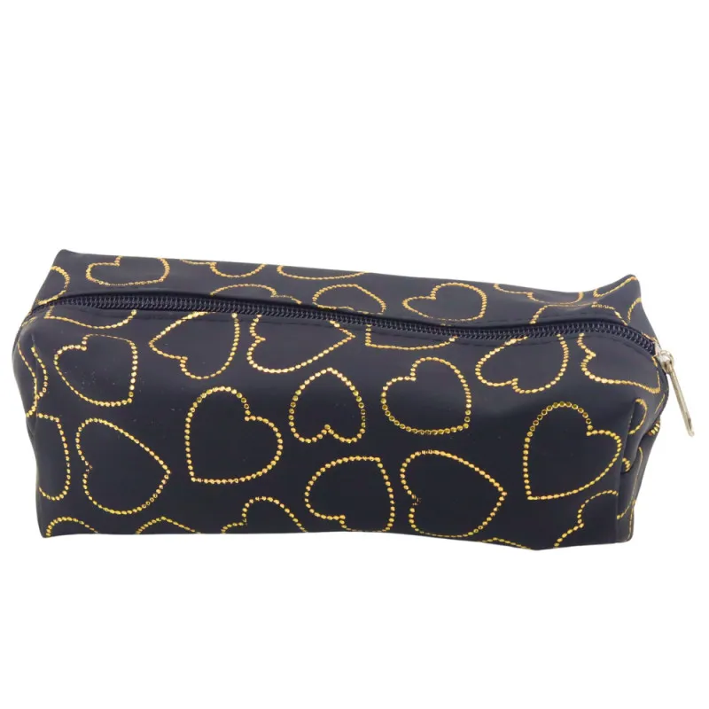 Melns penālis ar vienu nodalījumu Golden Hearts 20 x 8 cm Vimpeļi