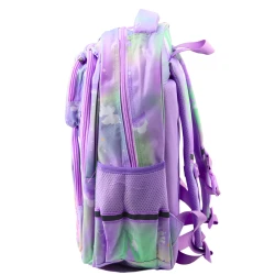 Pasteļkrāsas skolas mugursoma ar delfīnu un sirds aplikācijām 20 l