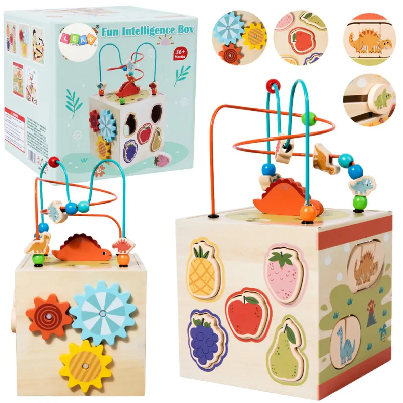Izglītojošais kubs Sensory Sorter 5 līmeņu koka