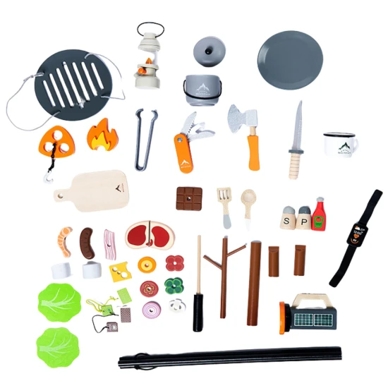 Camping Set Wooden Campfire Accessories 45 El