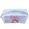 Skolas penālis Unicorn Confetti, zils, 20 cm Vimpeļi