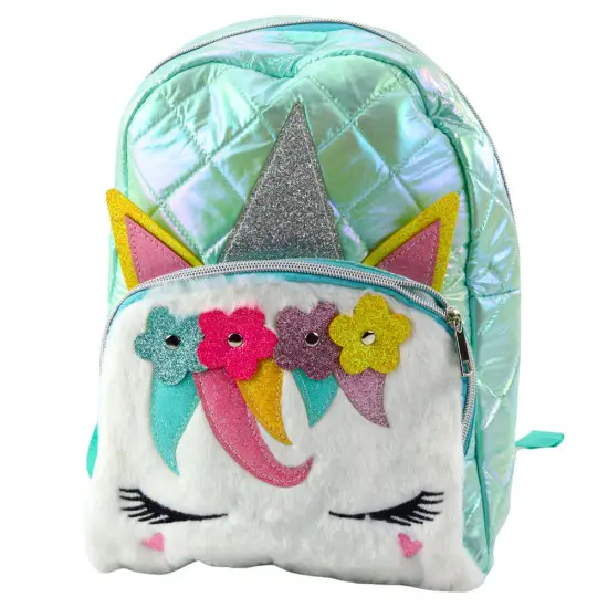 Bērnu tirkīza skolas mugursoma Unicorn Mugursomas un somas