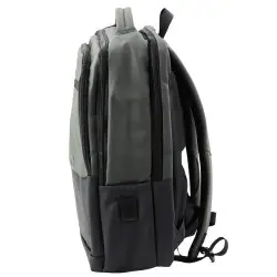 Melna/pelēka mugursoma ar USB 16L 41cm