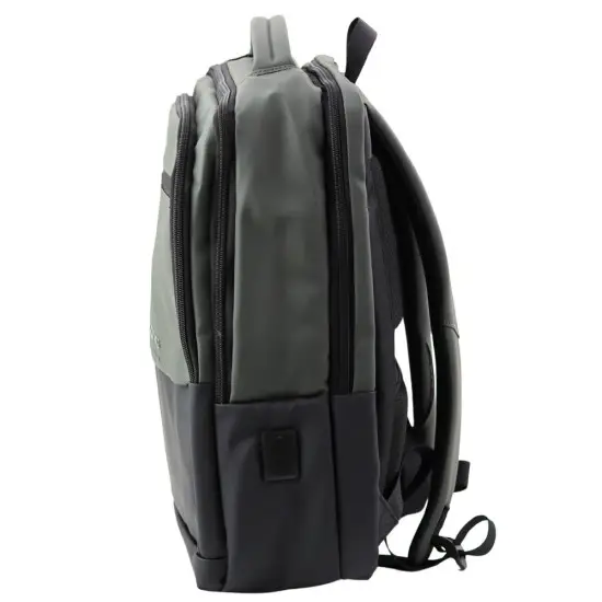 Melna/pelēka mugursoma ar USB 16L 41cm Mugursomas