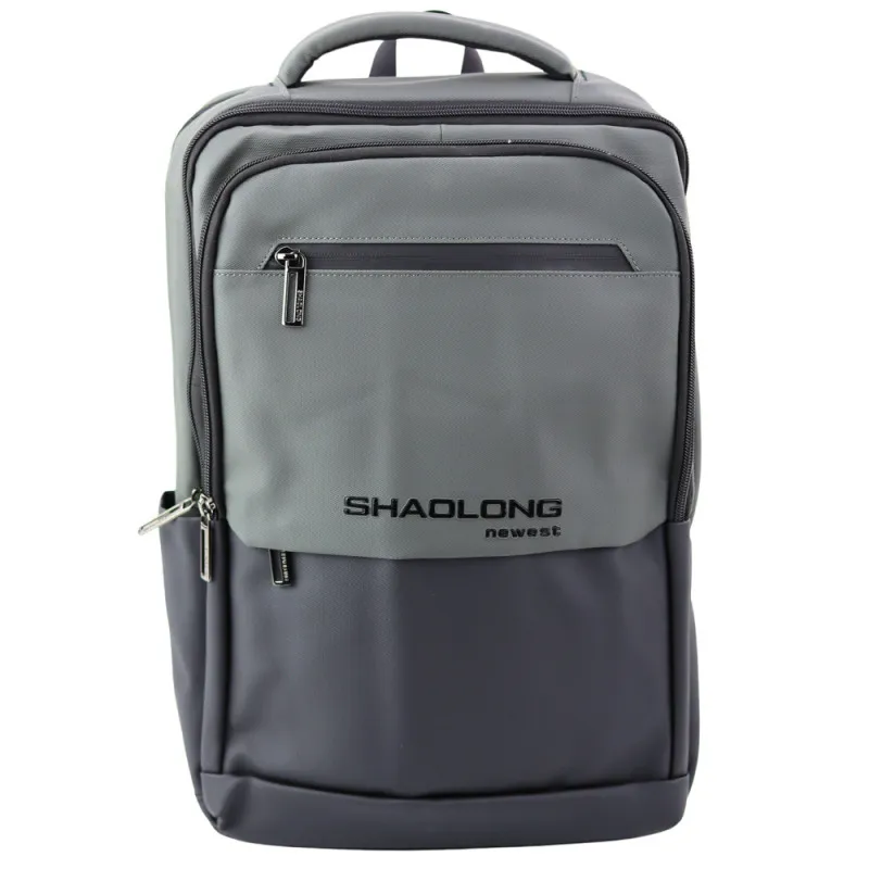 Melna/pelēka mugursoma ar USB 16L 41cm Mugursomas