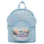 Bērnu zilā mugursoma ar mirdzumiem un peles ausīm, 22 cm, 3 l 