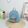 Bērnu zilā mugursoma ar mirdzumiem un peles ausīm, 22 cm, 3 l Mugursomas