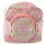 Bērnu rozā mugursoma ar mirdzumiem un peles ausīm, 22 cm, 3 l