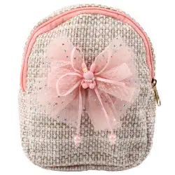 Bērnu rozā mugursoma ar lenti Bunny, 21 cm, 2 l